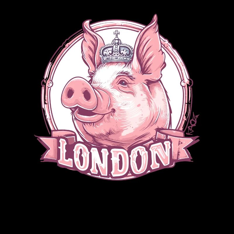Ein Schwein mit einer Krone in London