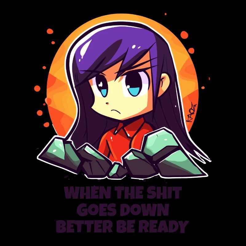 Wütend, lustiges Anime-Mädchen: Sei besser bereit