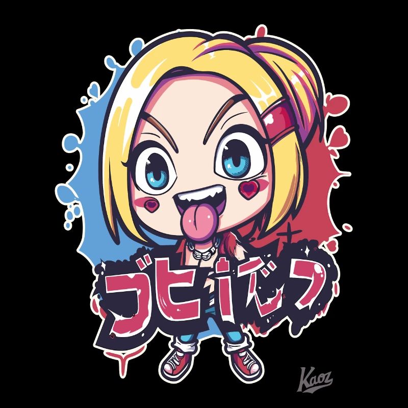 Chibi Freches Cartoon-Mädchen