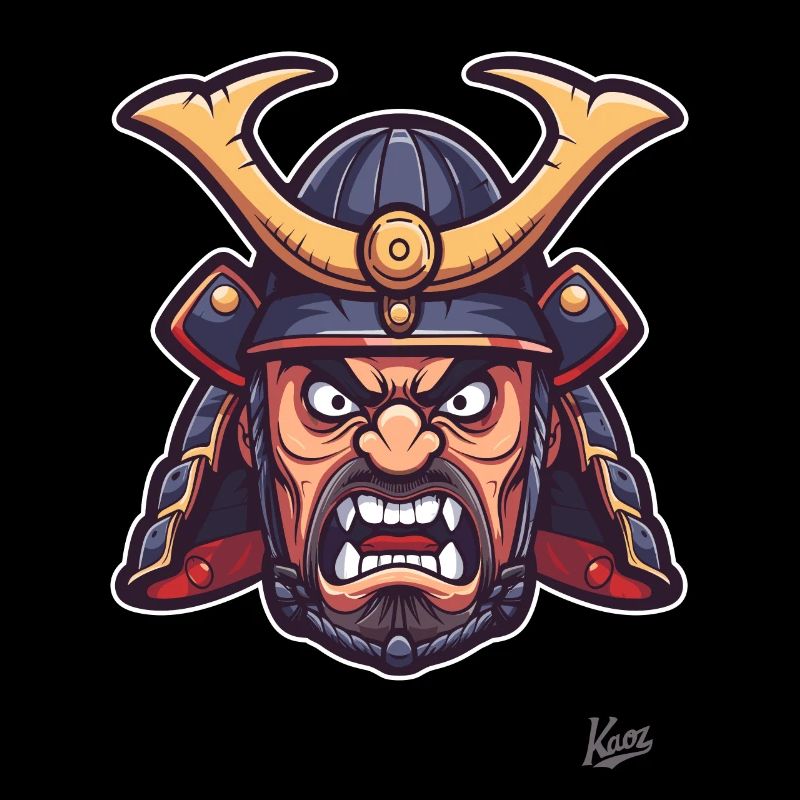 Wütender japanischer Edo-Samurai-Shogun