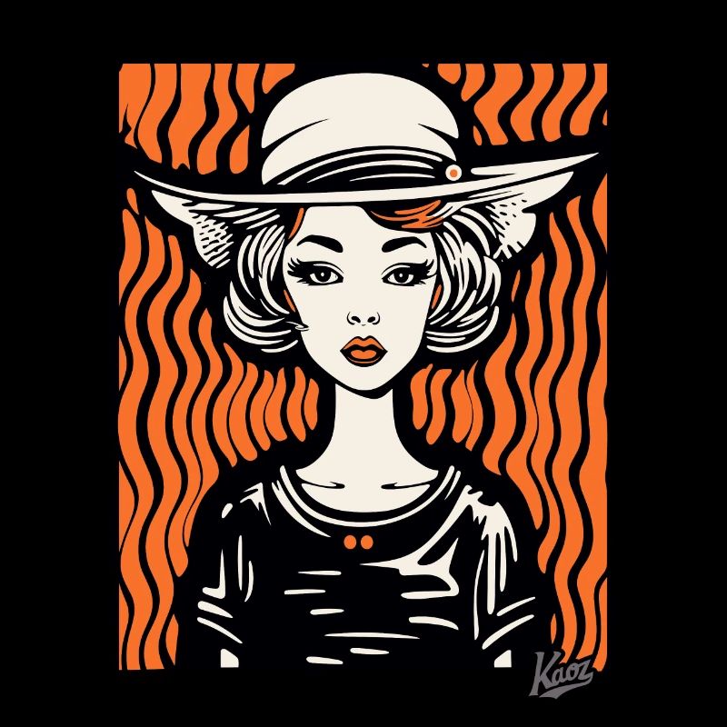 Eine Dame mit Hut