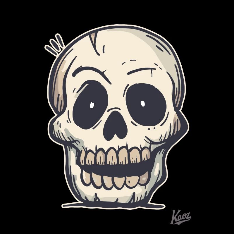 Lustiger einfacher Totenkopf