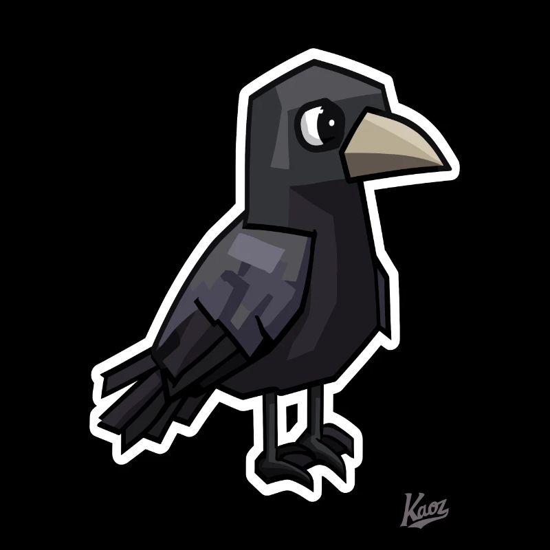 Étrange corbeau noir