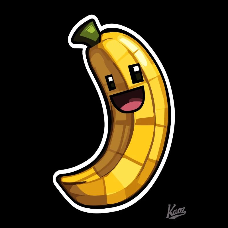 Drôle de banane pixel