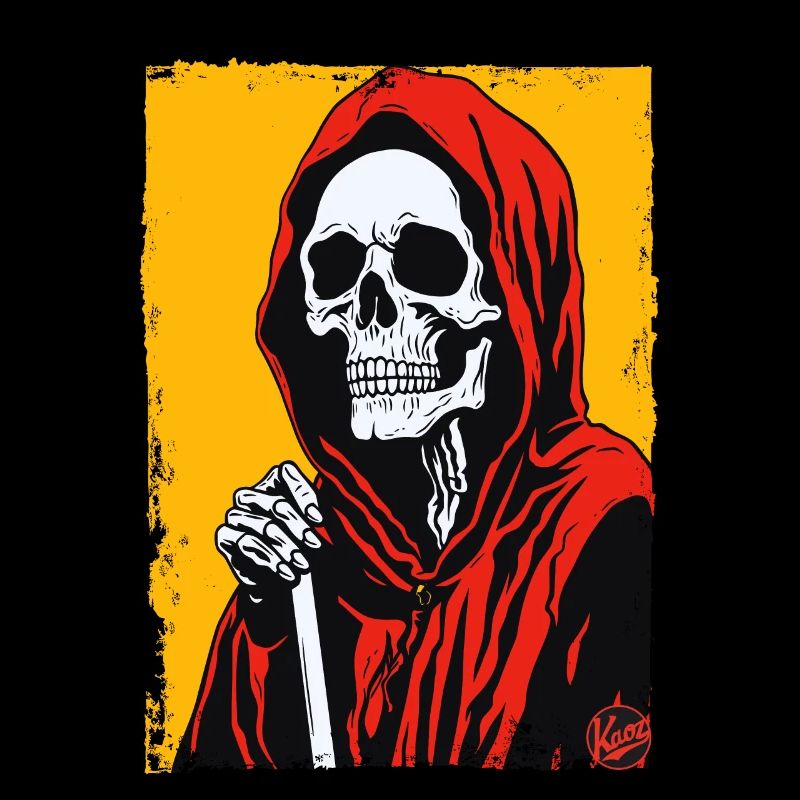 Calm and composed Grim Reaper design