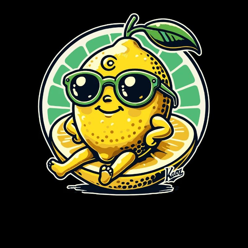 Frais, ensoleillé, heureux, citron
