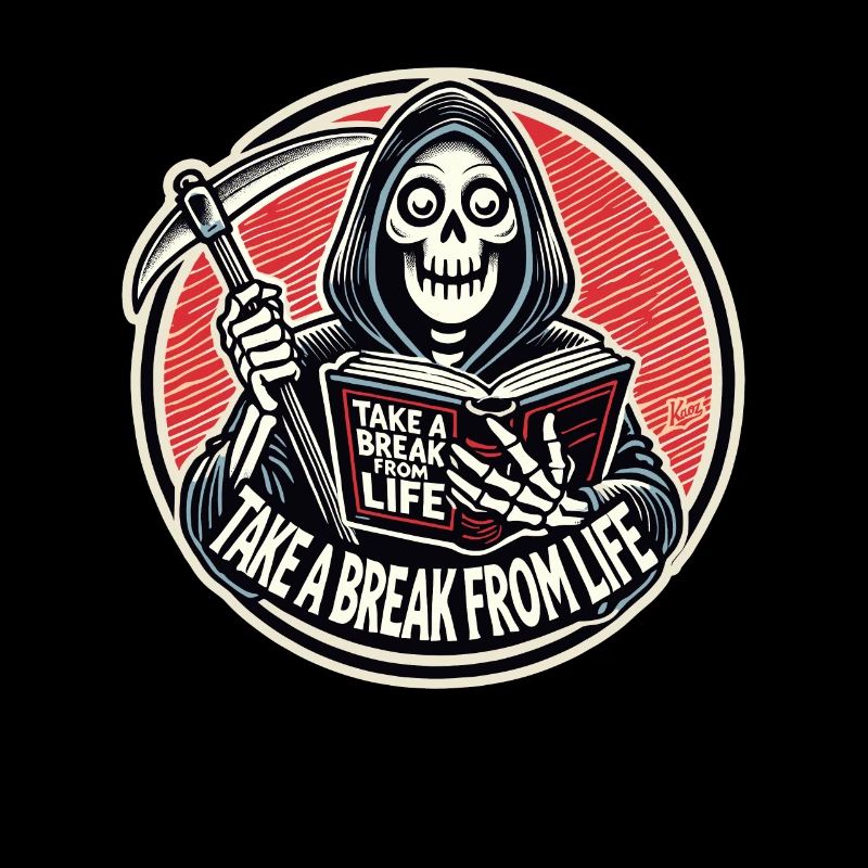 Grim Reaper lit « Faites une pause dans la vie »