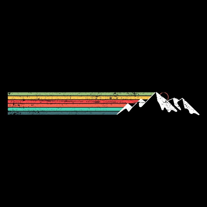 Mountain Ridge Rainbow Stripes
