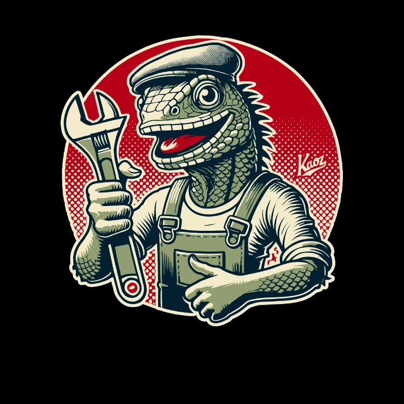 Craftsman Lizard with Wrench