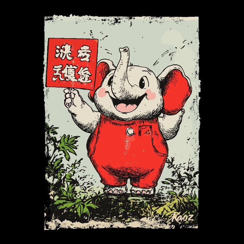 Petit éléphant joyeux