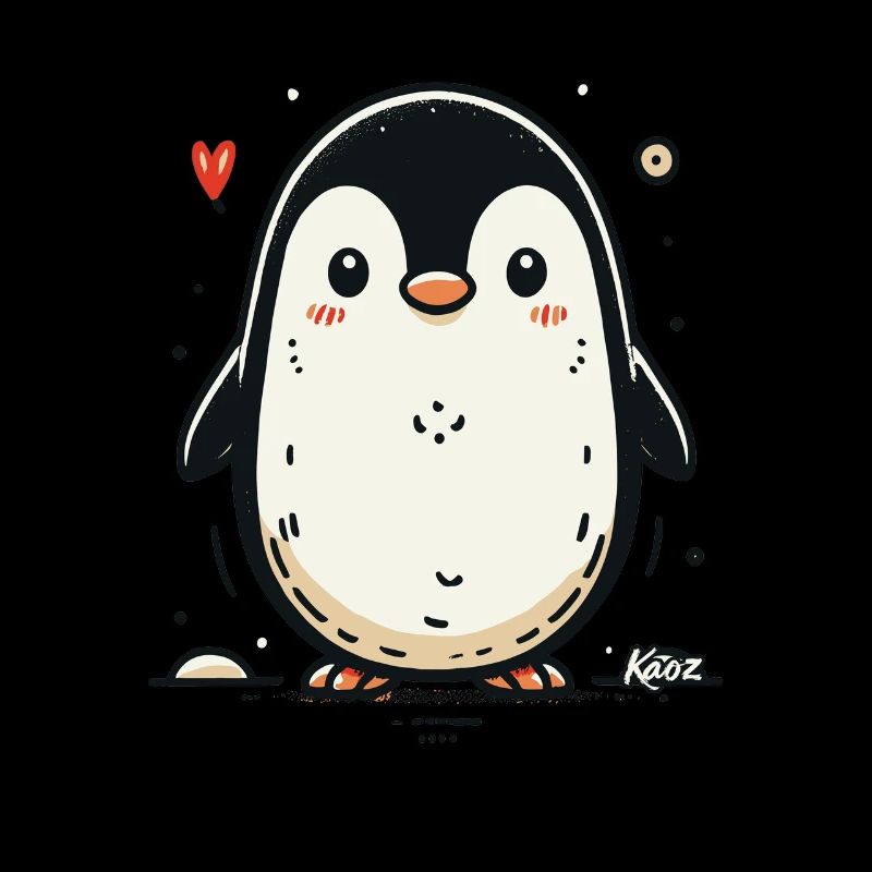 Tout simplement mignon, mignon petit pingouin
