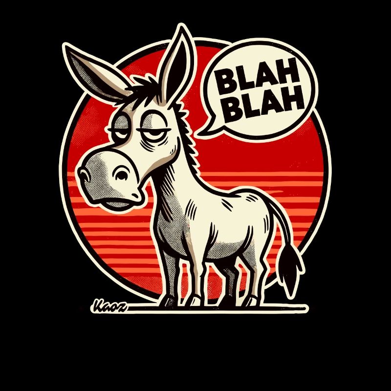 Bored donkey just hears blah blah