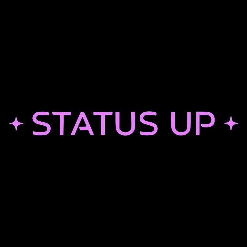 Status Up Level Up Gaming Text Vector