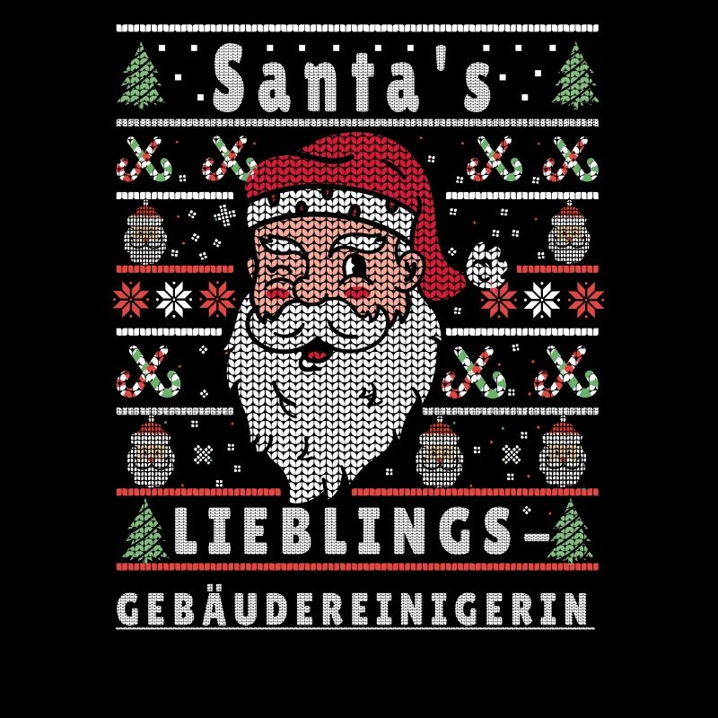 Ugly Christmas SANTA'S DARLING Building Cleaner