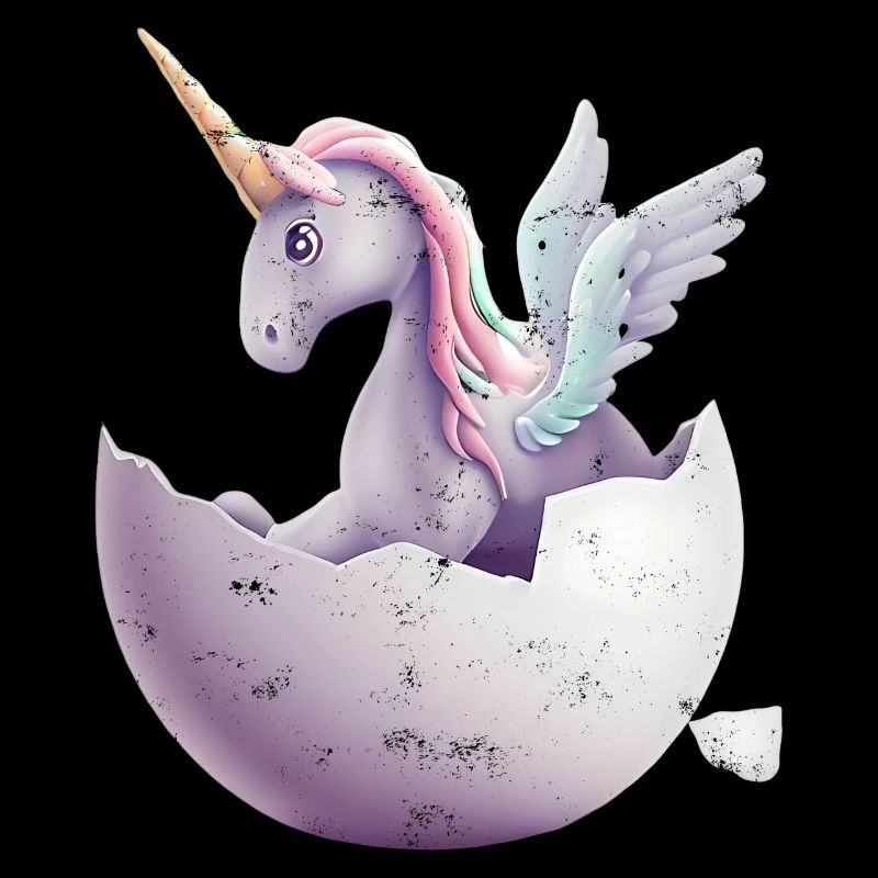 Un bébé licorne éclot de l’œuf