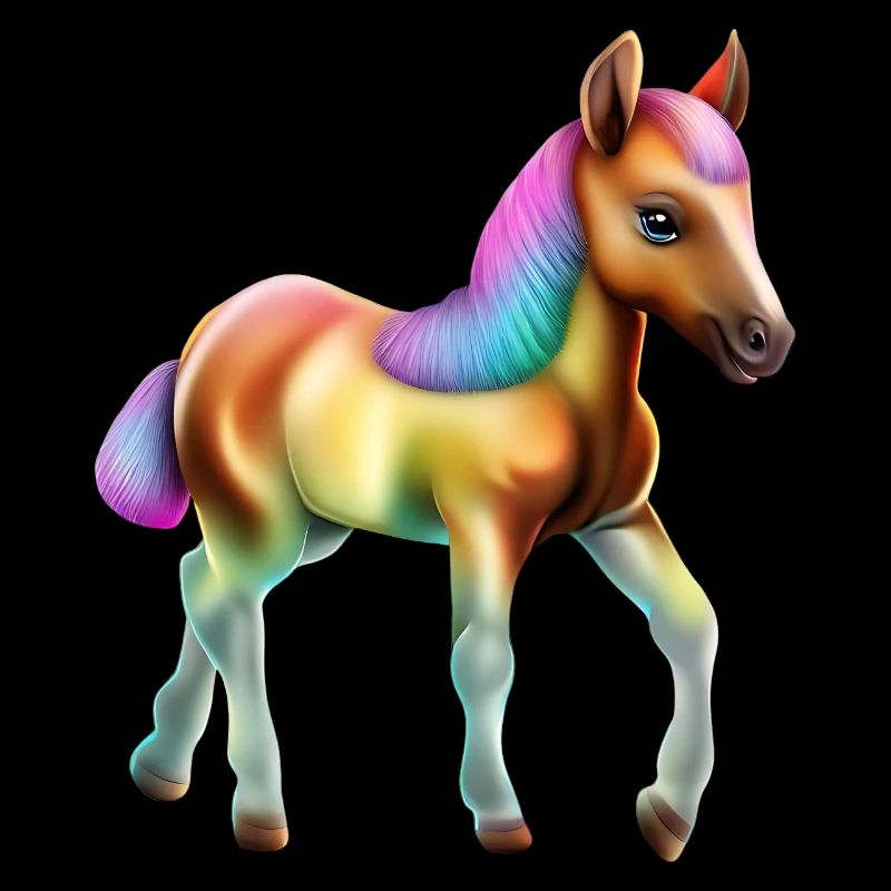 Bébé cheval coloré