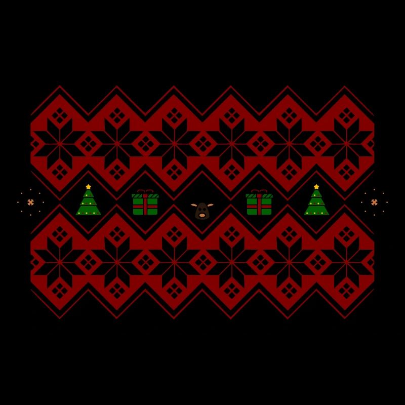 Christmas Christmas Sweater Elk Tree Gift