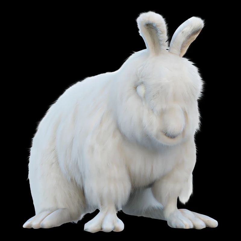 Fluffy Angora rabbit