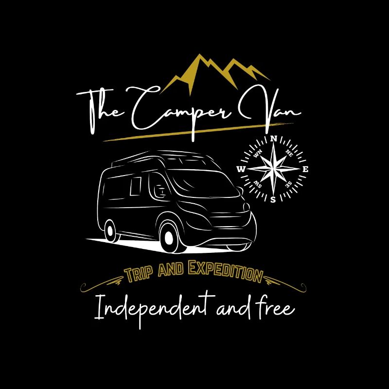 Camper van motorhome saying + motif