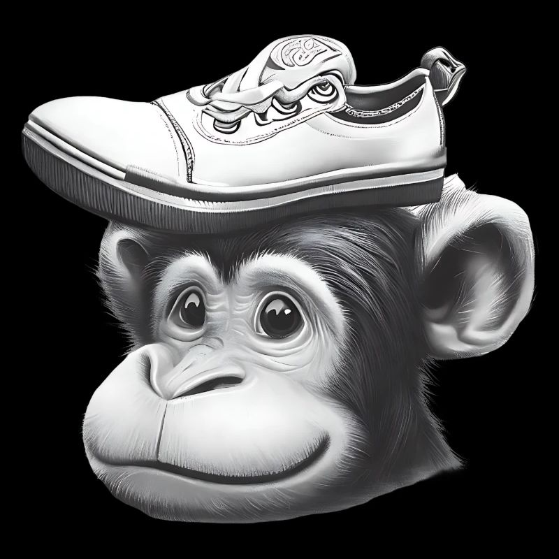 Monkey with shoe hat
