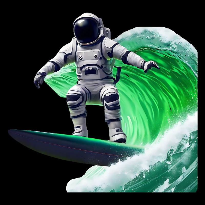 Astronaute de surf Green Waves