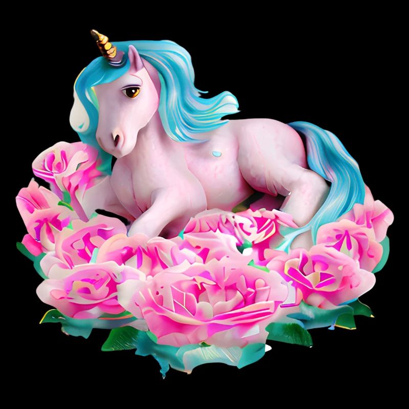 Unicorn in roses