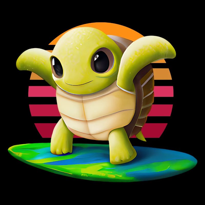 Surfing turtle