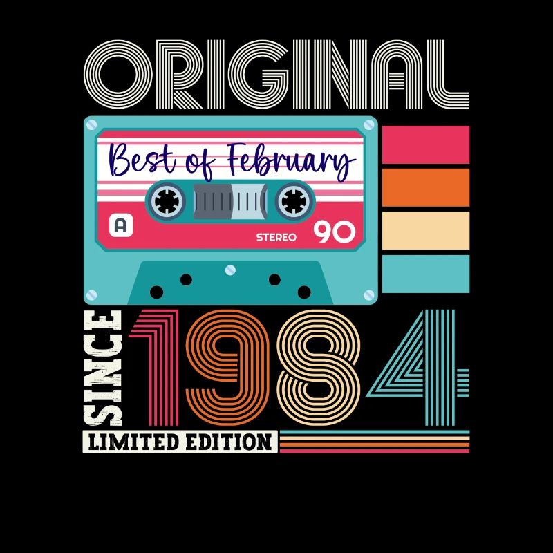 Février Né 1984 39e anniversaire cassette
