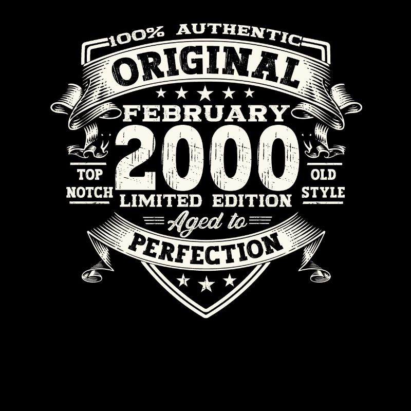 Original February Year 2000 23rd birthday Man