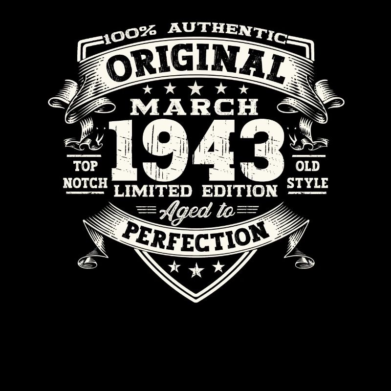 80th birthday Mann Original March Born 1943