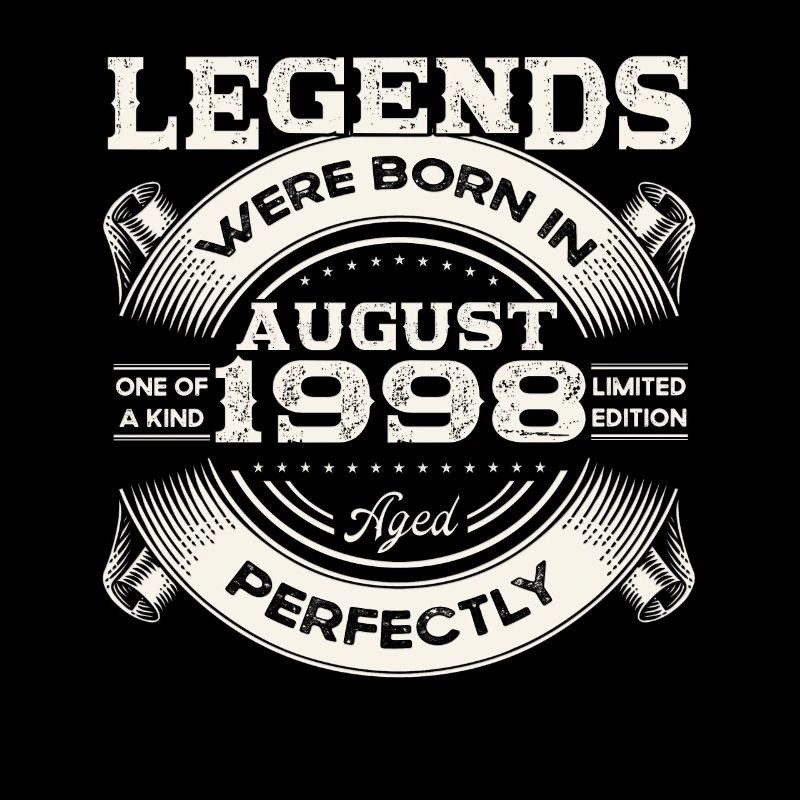 25 Birthday Men Original August Year 1998