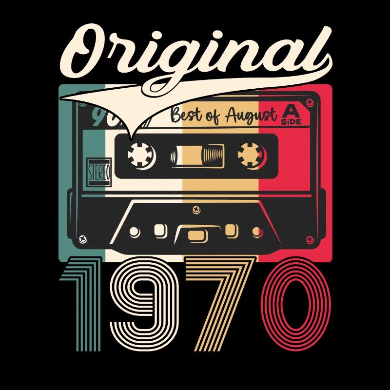 53rd Birthday Man August Vintage 1970 Cassette