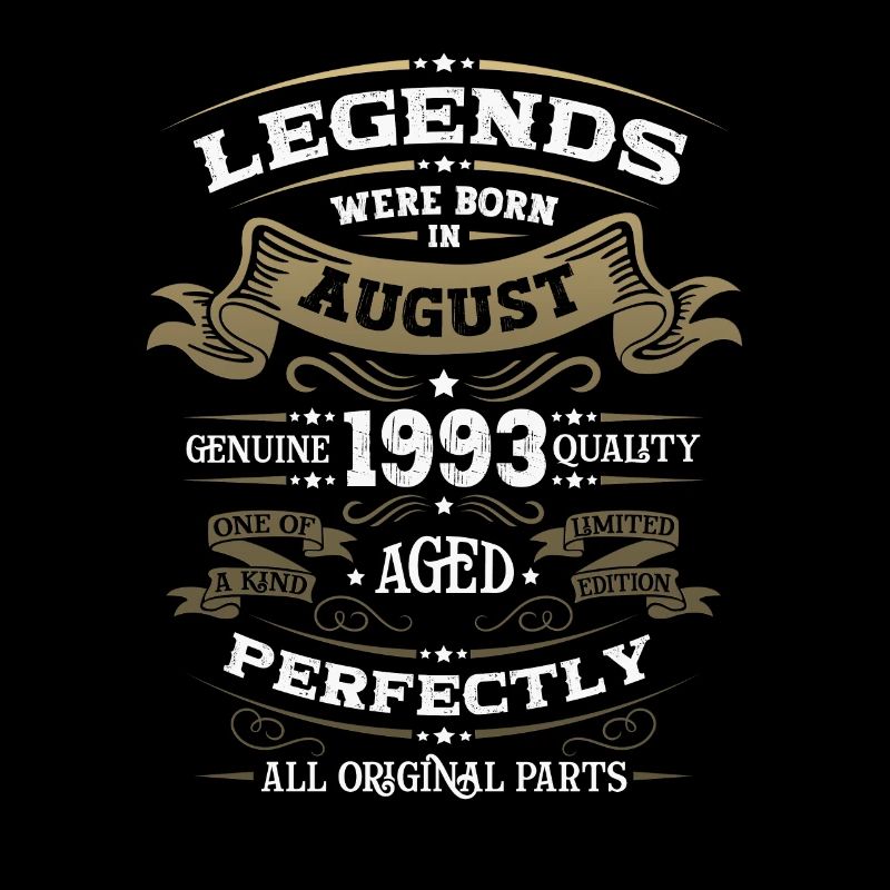 August Vintage 1993 30th Birthday Gift Man