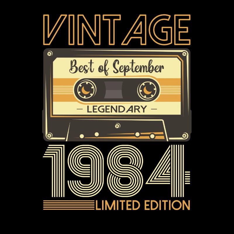 39th Birthday September Vintage 1984 Cassette