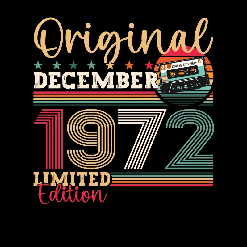 51e anniversaire Cassette décembre Vintage 1972