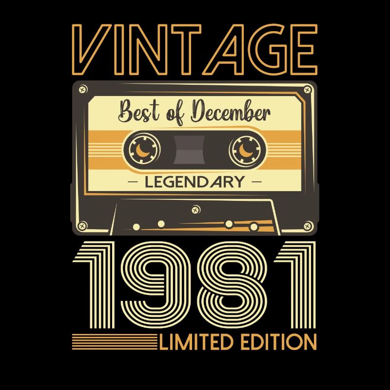 42e anniversaire Cassette décembre Vintage 1981
