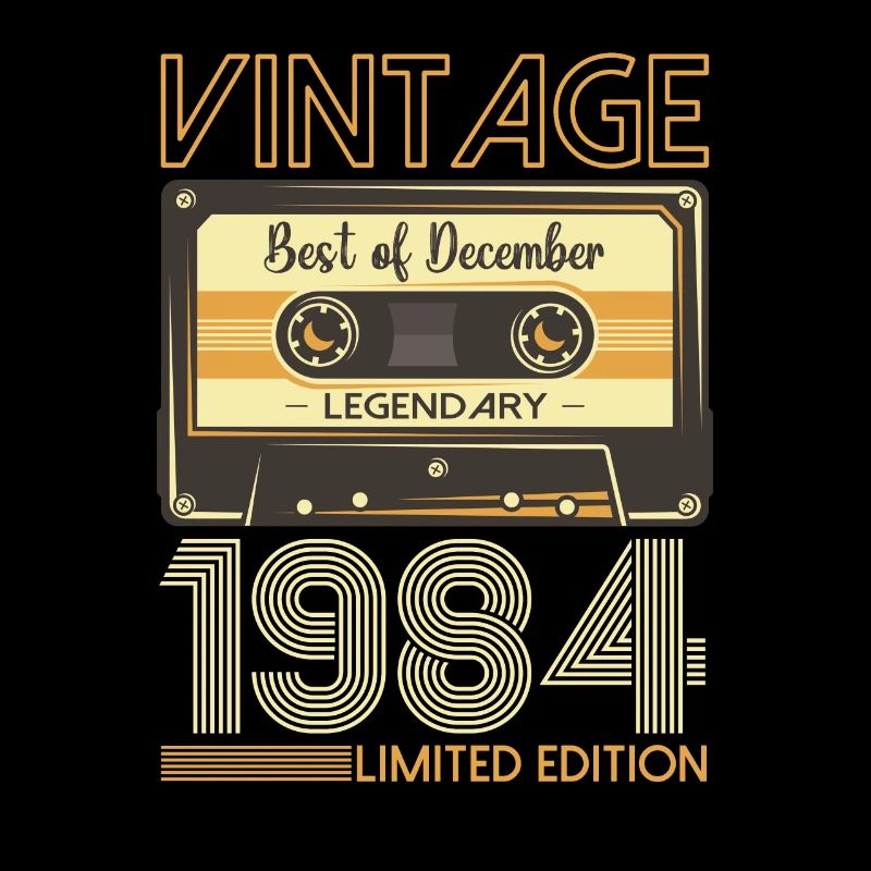 39e anniversaire Cassette décembre Vintage 1984
