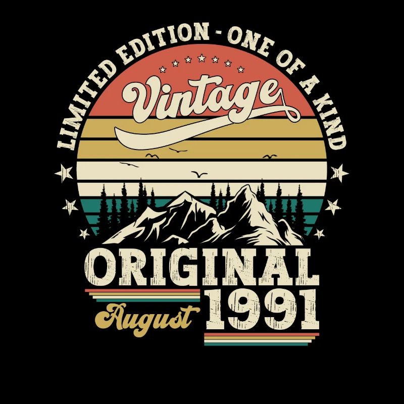 33rd Birthday Original August 1991 Born 1991