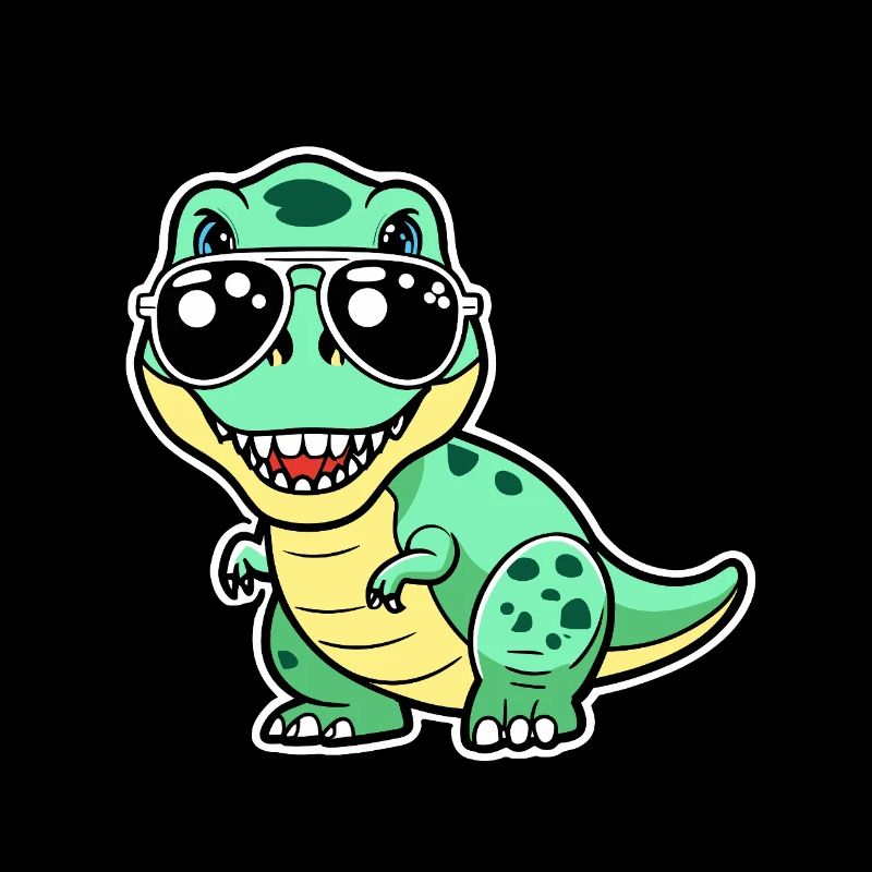 Dino with glasses - Cool