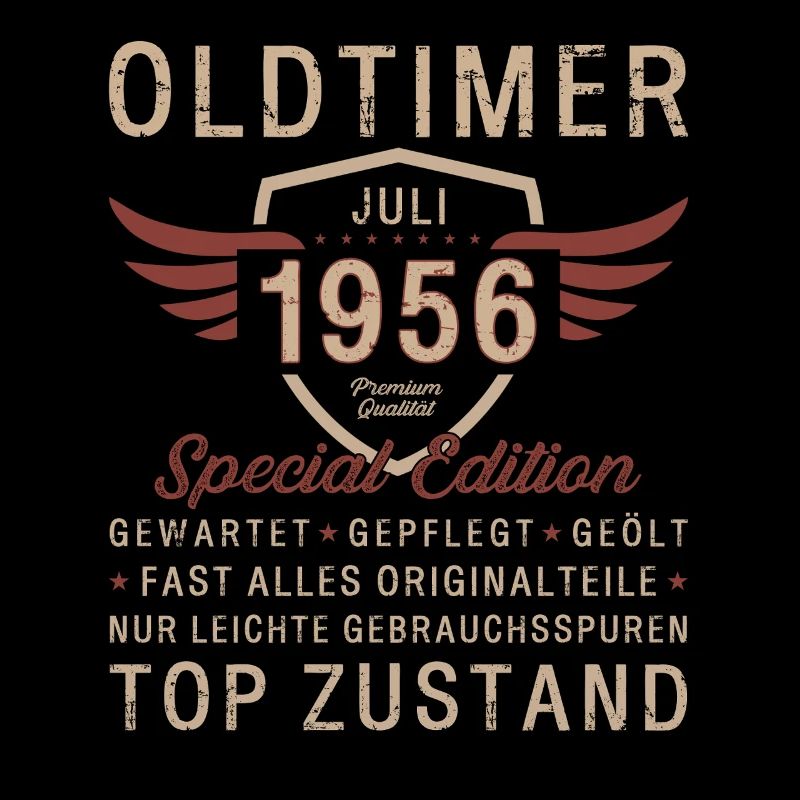 69th Birthday Oldtimer July Vintage 1956