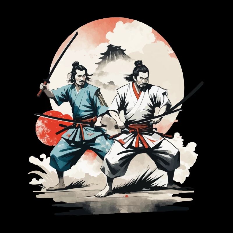 Samurai Bild Retro Vintage Ukiyo-E Aesthetic