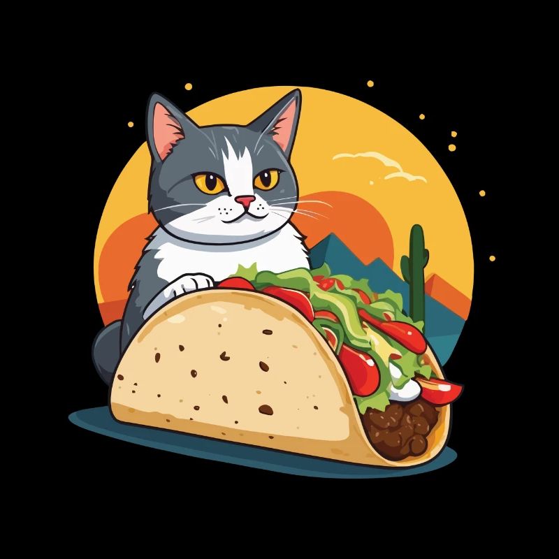 Taco Cat Cinco De Mayo Conception esthétique drôle