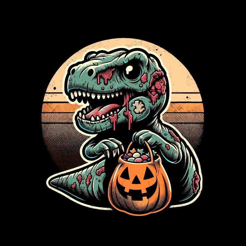 T-Rex Dinosaurier Süßes Oder Saures Halloween