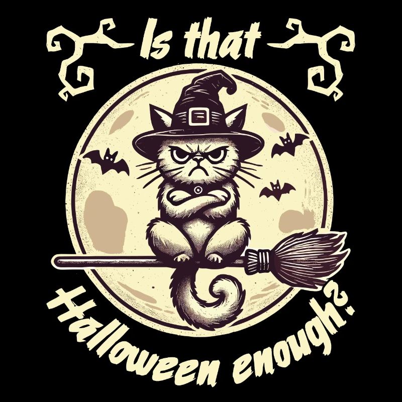 Is the Halloween enough witch cat design