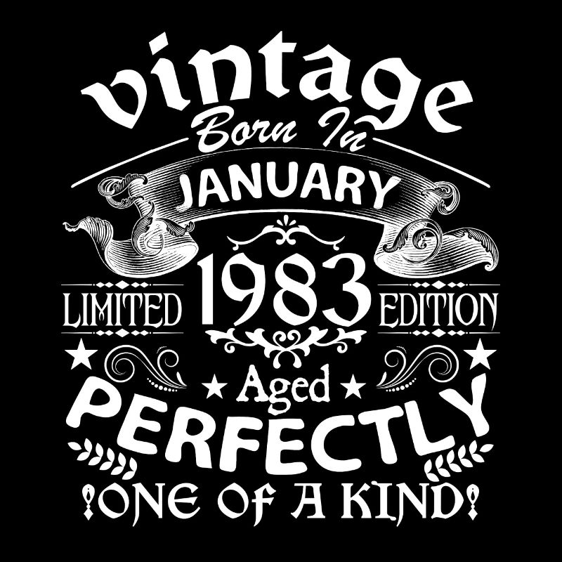 Janvier 1983 | anniversaire 1983 Vintage Janvier