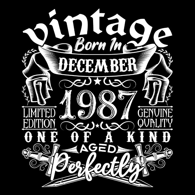 1987 Décembre 1987 anniversaire December 1987
