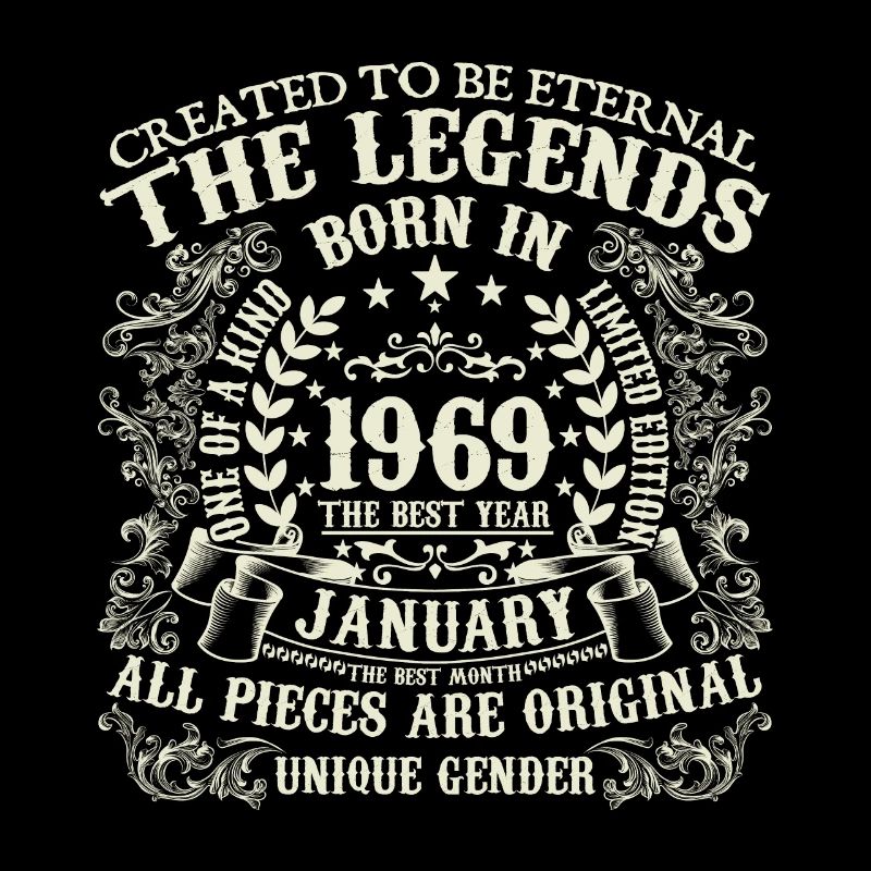 Janvier 1969 anniversaire 1969 Janvier année