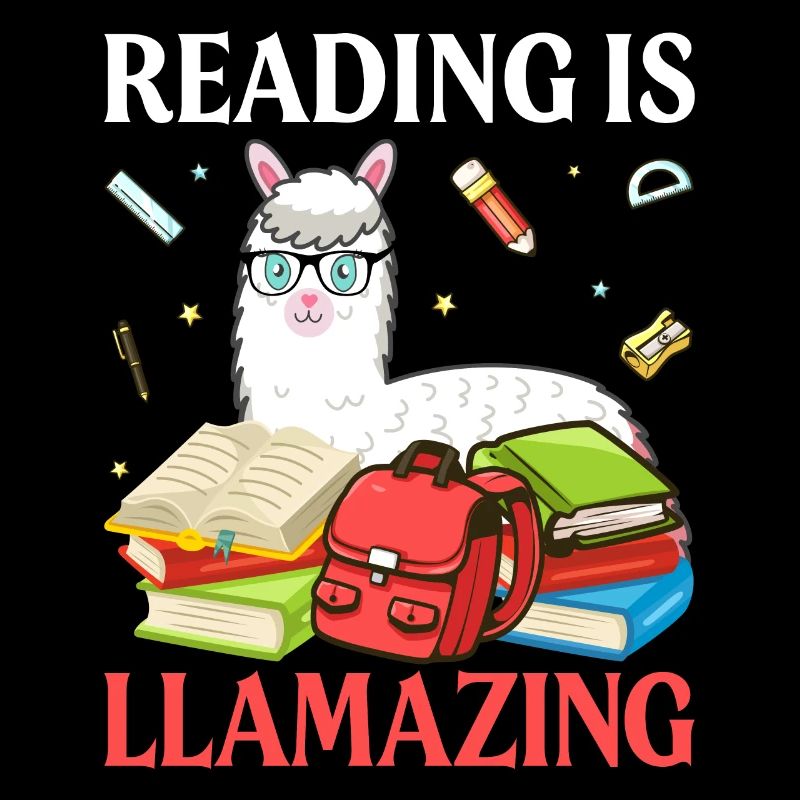 Reading is Llamazing- Lama geschenke -Llama Tshirt