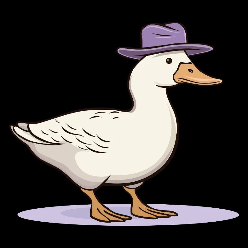 Duck with hat