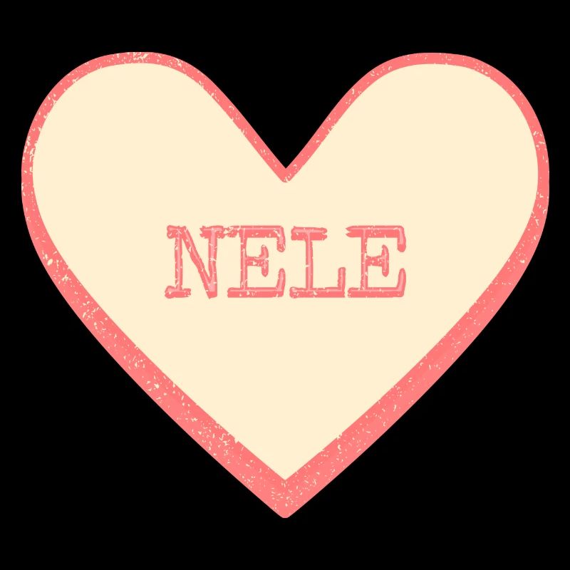 Nele Name First Name Pink Sugar Heart